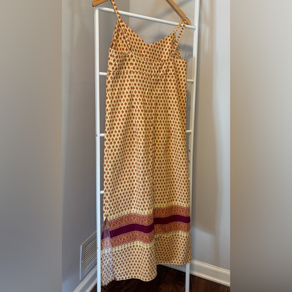 American Eagle Outfitters Yellow & Purple Cotton Maxi Dress - Picture 7 of 12